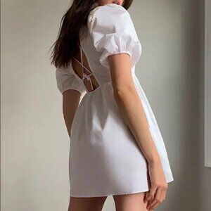 Aritzia Sunday Best Saida Babydoll Dress White Size Large
